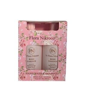 Flora Nikrooz Rose Garden Moisturizing Hand Wash & Shampoo Set  13.5 Fl.oz Each